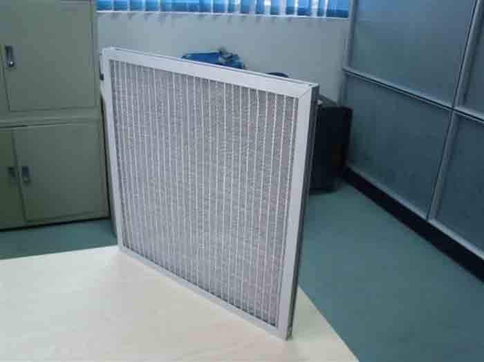 铝网初效过滤器又称为铝网粗效过滤器或金属孔网空气过滤器。
